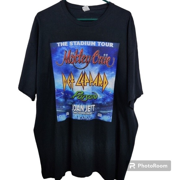 Mötley Crüe Def Leppard Poison Joan Jett and the Blackhearts 2020 Tee Size XXL - Picture 1 of 7